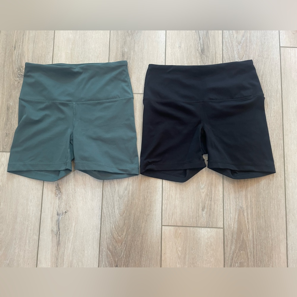Yoga lux biker shorts two pairs